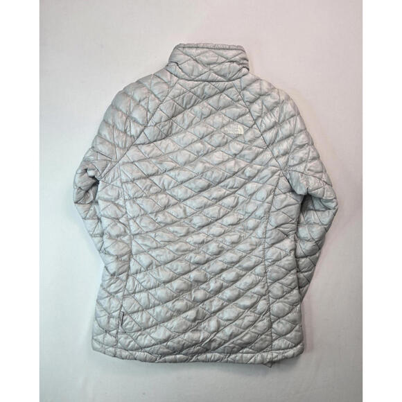 North Face Thermoball Primaloft Silver Quilted Puffer Jacket Womens Medium M - Picture 2 of 7